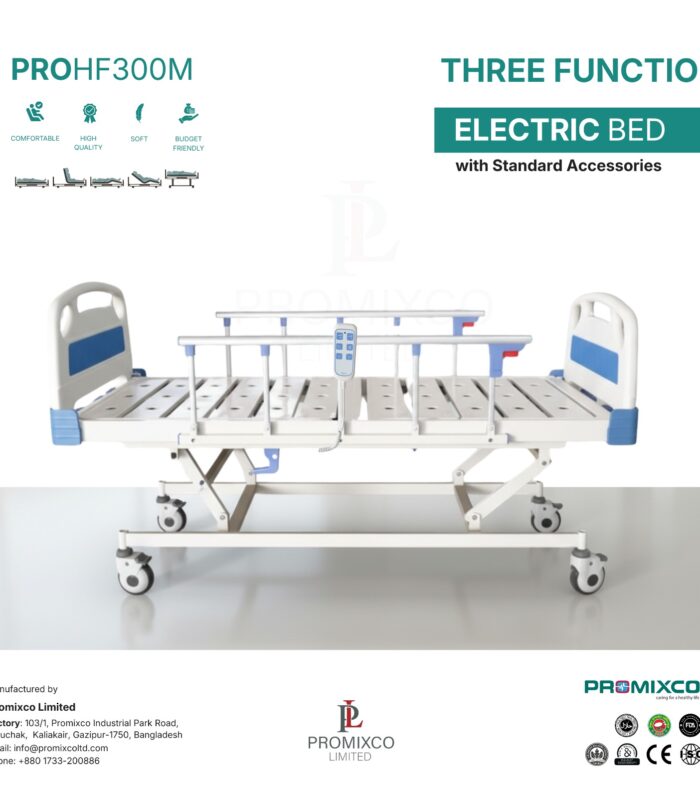 Three Function Electric Bed with Standard Accessories