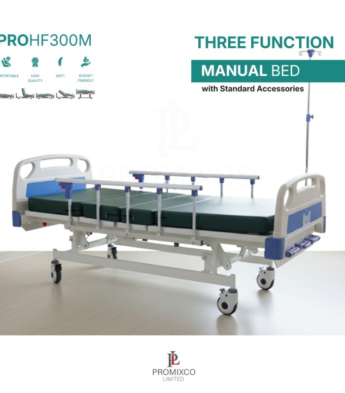 Three Function Manual Bed with Standard Accessories